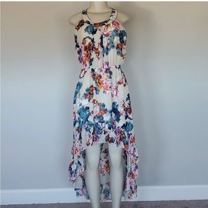 Bar III colorful hi-lo floral dress